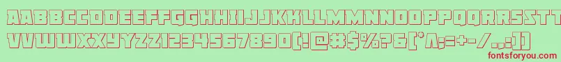 Libertylegionout Font – Red Fonts on Green Background