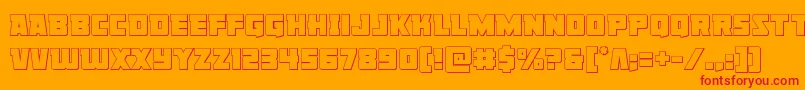 Шрифт Libertylegionout – красные шрифты на оранжевом фоне