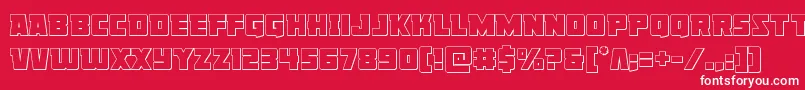 Libertylegionout Font – White Fonts on Red Background