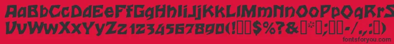 Talon Font – Black Fonts on Red Background