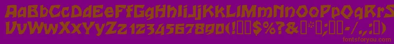 Talon Font – Brown Fonts on Purple Background