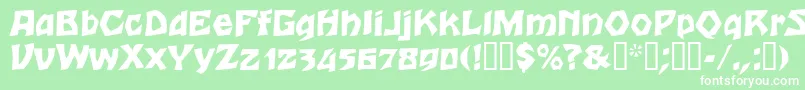 Talon Font – White Fonts on Green Background