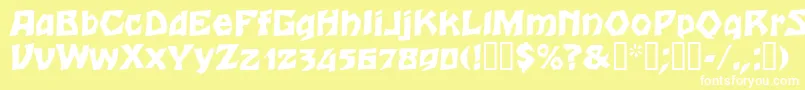 Talon Font – White Fonts on Yellow Background