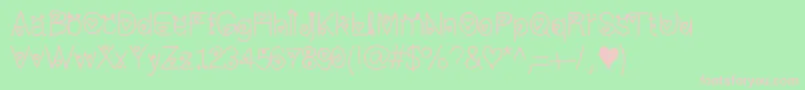 Iloveyouforever Font – Pink Fonts on Green Background