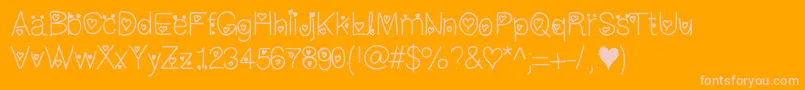 Iloveyouforever Font – Pink Fonts on Orange Background