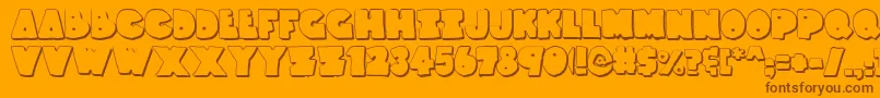 ThunderThighsShadow Font – Brown Fonts on Orange Background