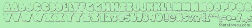 ThunderThighsShadow Font – Gray Fonts on Green Background