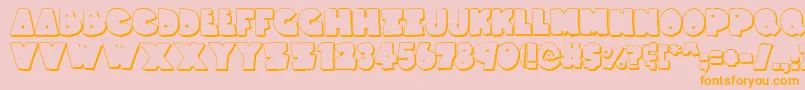 ThunderThighsShadow Font – Orange Fonts on Pink Background