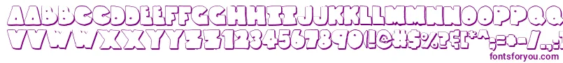 ThunderThighsShadow Font – Purple Fonts on White Background