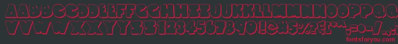 ThunderThighsShadow Font – Red Fonts on Black Background