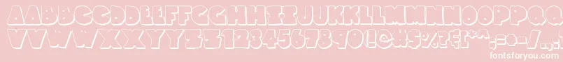 ThunderThighsShadow Font – White Fonts on Pink Background