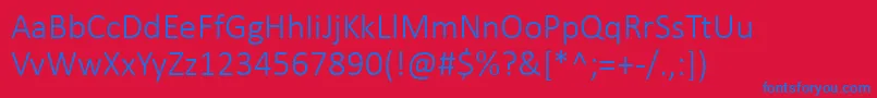 CalibriLight Font – Blue Fonts on Red Background