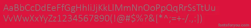 CalibriLight Font – Gray Fonts on Red Background