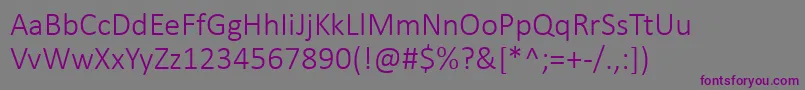 Шрифт CalibriLight – фиолетовые шрифты на сером фоне