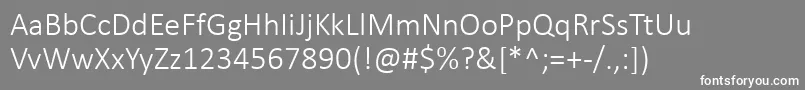 CalibriLight Font – White Fonts on Gray Background