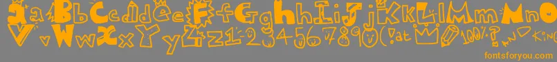 KingEducationCenter Font – Orange Fonts on Gray Background