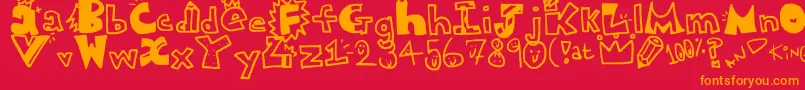 KingEducationCenter Font – Orange Fonts on Red Background