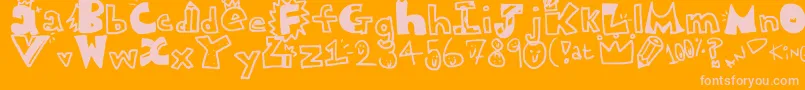 KingEducationCenter Font – Pink Fonts on Orange Background