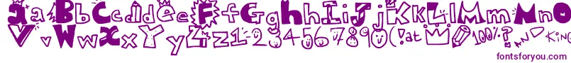 KingEducationCenter Font – Purple Fonts on White Background