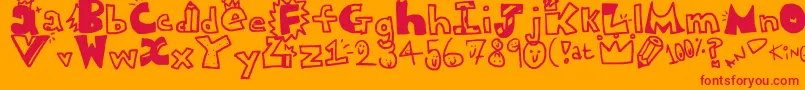 KingEducationCenter Font – Red Fonts on Orange Background