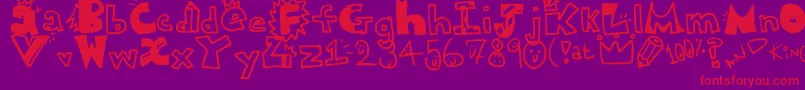 KingEducationCenter Font – Red Fonts on Purple Background