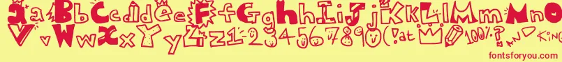 KingEducationCenter Font – Red Fonts on Yellow Background