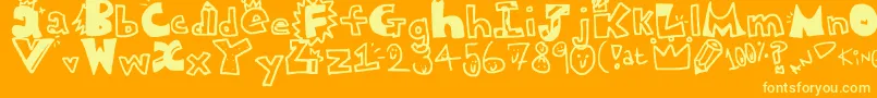 KingEducationCenter Font – Yellow Fonts on Orange Background