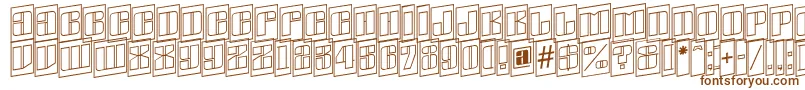 AGlobuscmotlspup-fontti – ruskeat fontit valkoisella taustalla