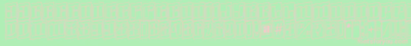 AGlobuscmotlspup Font – Pink Fonts on Green Background