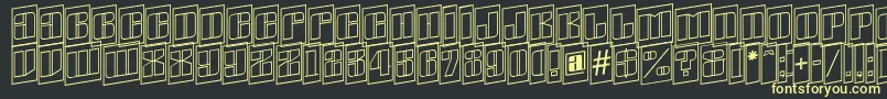 AGlobuscmotlspup Font – Yellow Fonts on Black Background