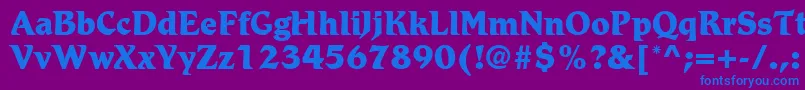 RomicLtExtraBold Font – Blue Fonts on Purple Background