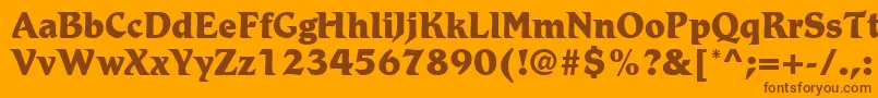 RomicLtExtraBold Font – Brown Fonts on Orange Background