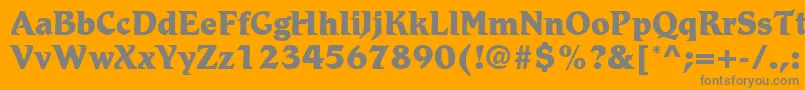 RomicLtExtraBold Font – Gray Fonts on Orange Background