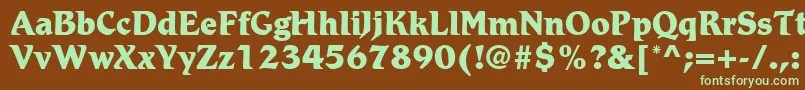 RomicLtExtraBold Font – Green Fonts on Brown Background