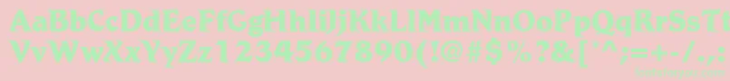 RomicLtExtraBold Font – Green Fonts on Pink Background