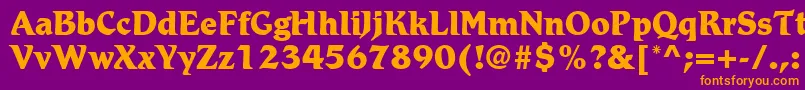 RomicLtExtraBold Font – Orange Fonts on Purple Background