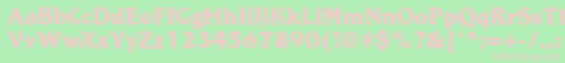 RomicLtExtraBold Font – Pink Fonts on Green Background