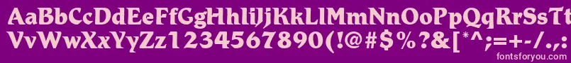 RomicLtExtraBold Font – Pink Fonts on Purple Background