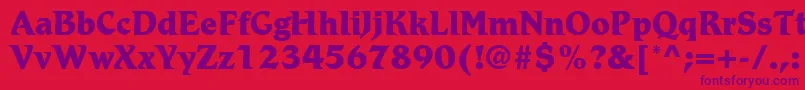 RomicLtExtraBold Font – Purple Fonts on Red Background