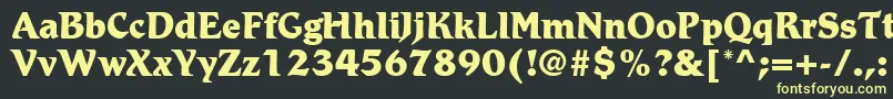 RomicLtExtraBold Font – Yellow Fonts on Black Background