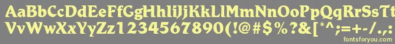 RomicLtExtraBold Font – Yellow Fonts on Gray Background