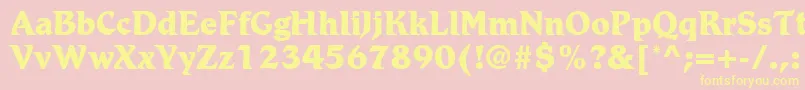 RomicLtExtraBold Font – Yellow Fonts on Pink Background