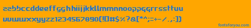 Roadwc98 Font – Blue Fonts on Orange Background