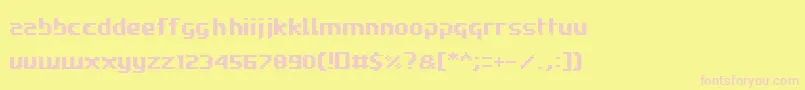 Roadwc98 Font – Pink Fonts on Yellow Background
