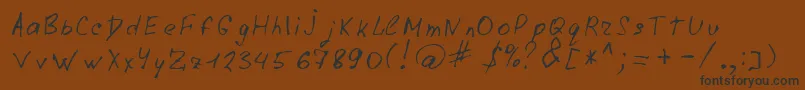 Police LazyCrazy – polices noires sur fond brun