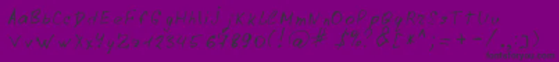 LazyCrazy-Schriftart – Schwarze Schriften auf violettem Hintergrund