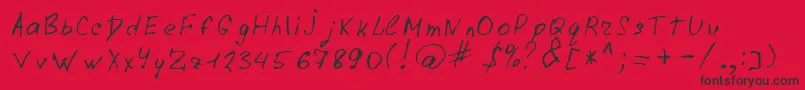 LazyCrazy Font – Black Fonts on Red Background