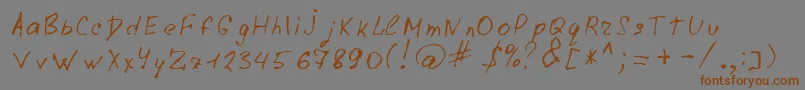 LazyCrazy Font – Brown Fonts on Gray Background