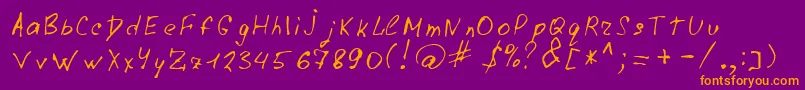 LazyCrazy Font – Orange Fonts on Purple Background