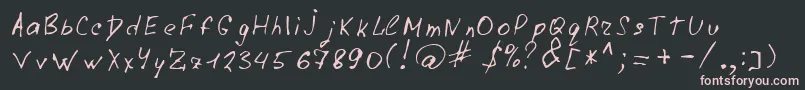 LazyCrazy Font – Pink Fonts on Black Background